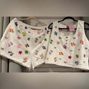 QUEEN OF SPARKLES Sea Icons Set Top L / Short XL